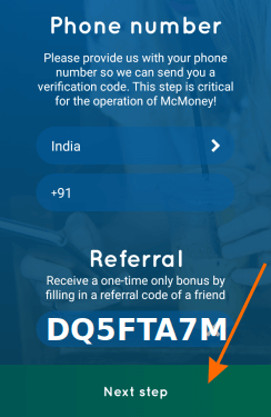 mcmoney app referral code
