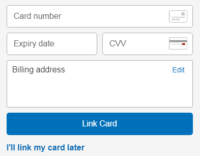 link card to paypal
