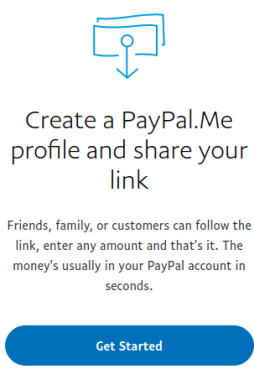 paypalme get started