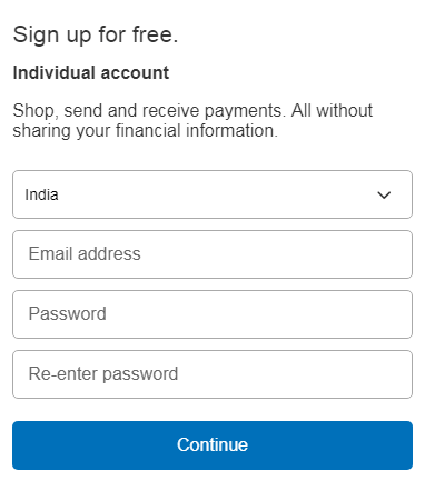 individual paypal account