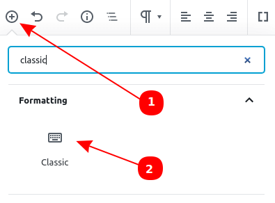 wordpress classic editor