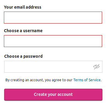 create wordpress account