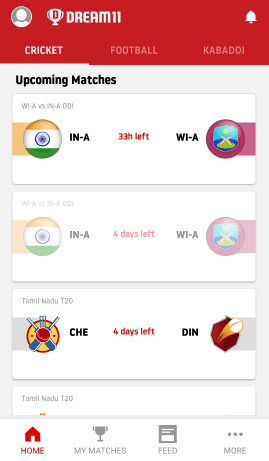 upcoming matches