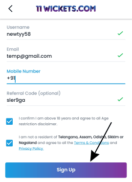 11 wickets referral code