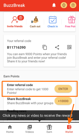 enter referral code