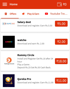 downalod and earn offers
