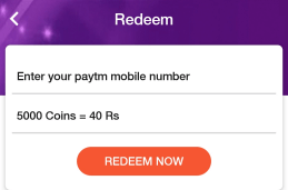 redeem paytm cash