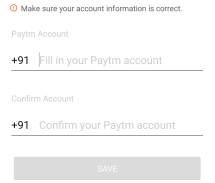 enter paytm number