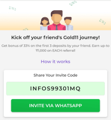 gold 11 referral code