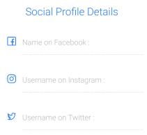 social profile details