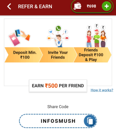 howzat referral code