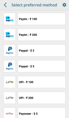 payment methods