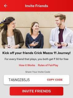 Crickmazza11 referral code