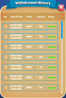 ludo empire withdrawal history