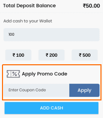 apply promo code