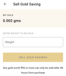 sell gold saving