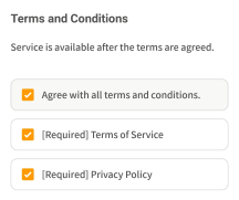 terms and conditions