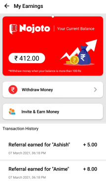 withdraw earnings