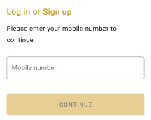 enter mobile number