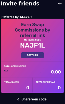 klever app referral code