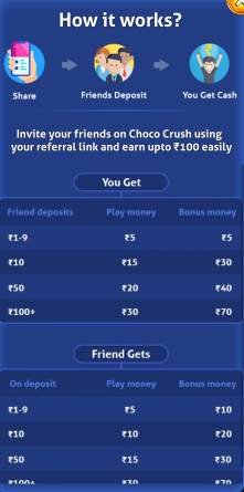 choco crush refer and earn