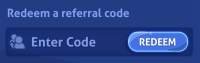 redeem referral code