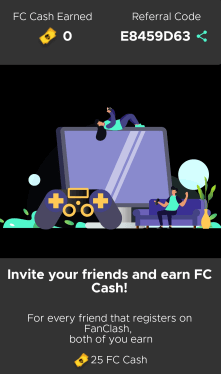 fanclash refer and earn
