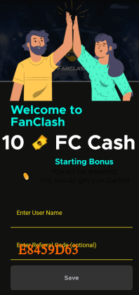 fanclash referral code