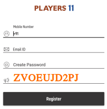 players 11 referral code