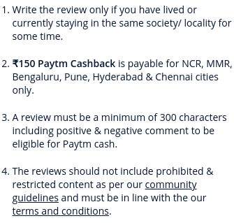 offer terms and conditions