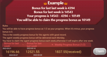 rummy yes progress bonus