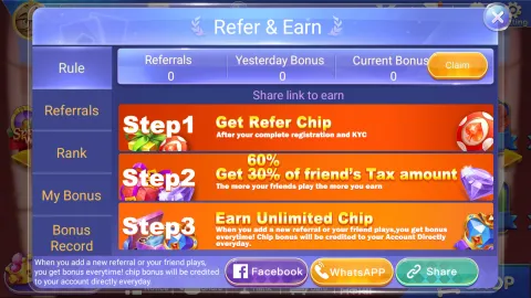 teen patti party refer and earn