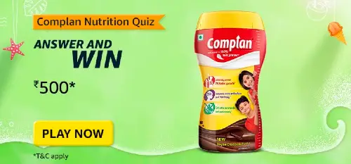 Read more about the article Amazon Complan Nutrition Quiz Answers Today: ₹500 Prize