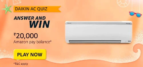 Read more about the article Amazon Daikin AC Quiz Answers Today- ₹20000