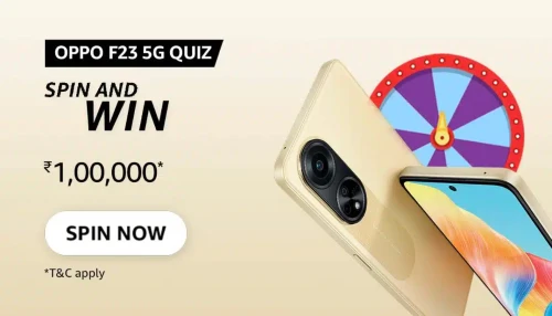 Amazon OPPO F23 5G Quiz Answer: Win ₹100000 Amazon Pay Balance