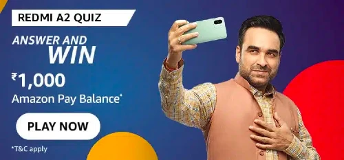 Read more about the article Amazon Redmi A2 Quiz Answers Today: ₹1000 Amazon Pay Balance