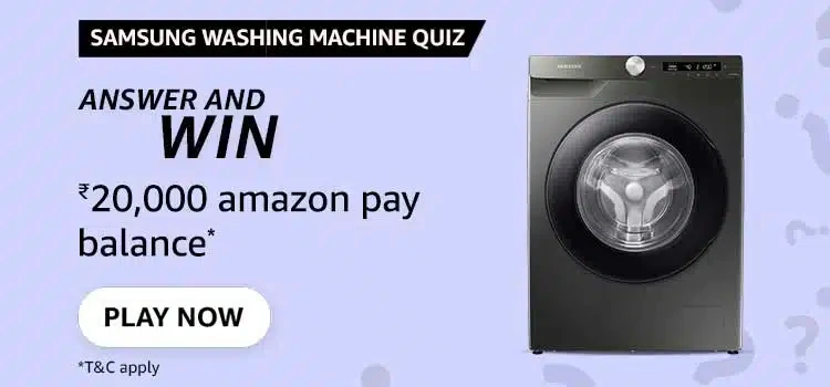 Read more about the article Amazon Samsung Washing Machine Quiz Answers Today- ₹20000 Amazon Pay Balance