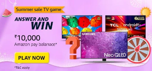 Read more about the article Amazon Summer Sale TV Quiz Answers:  Win ₹10000