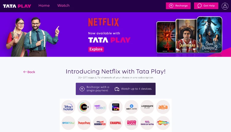  Netflix Subscription Free with Tata Play Binge